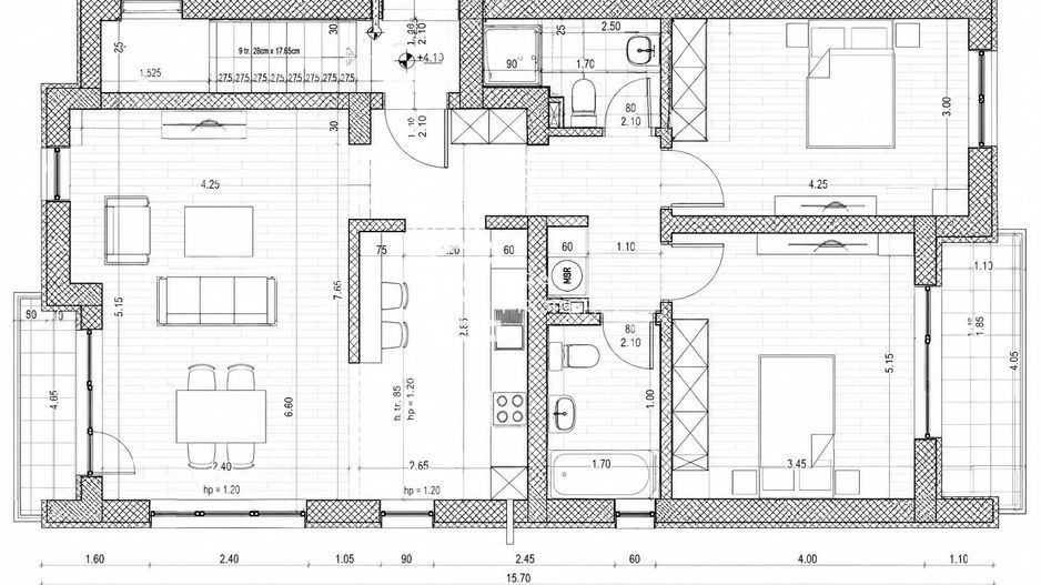 Apartament 3 camere | 79 mp utili | Etaj 2 | Octavian Goga, Șelimbăr | Clasa A | - Schiță 20