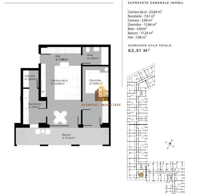| Apartament cu 2 camere | Etaj intermediar | Cartierul Gheorgheni | - Poză 1