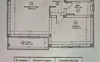 Apartament cu 3 camere mobilat si utlat, 70 mp utili, in Giroc la etajul 2. - Schiță 16