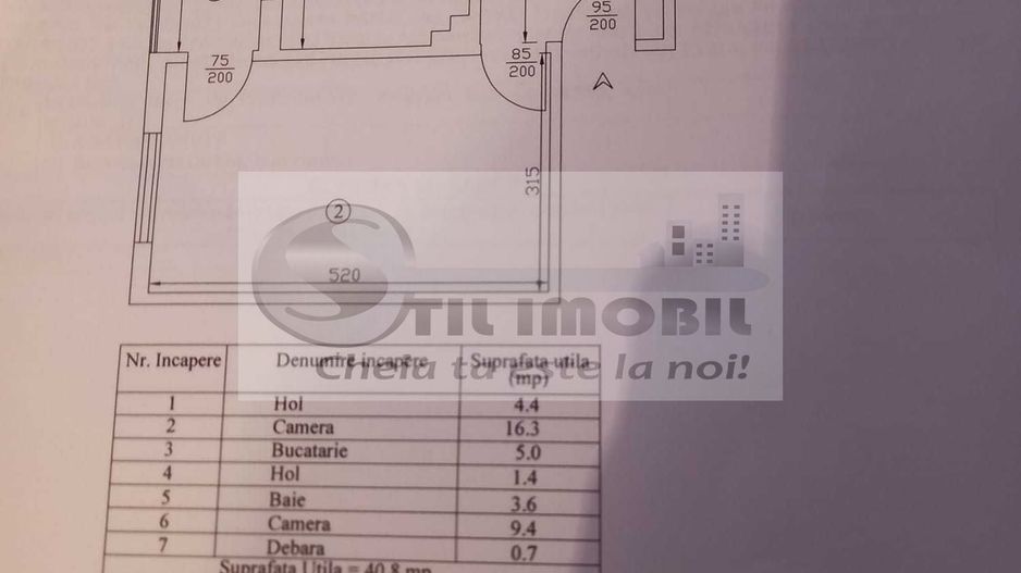 Apartament 2 camere Granit suprafata 44mp 75000 euro - Poză 8