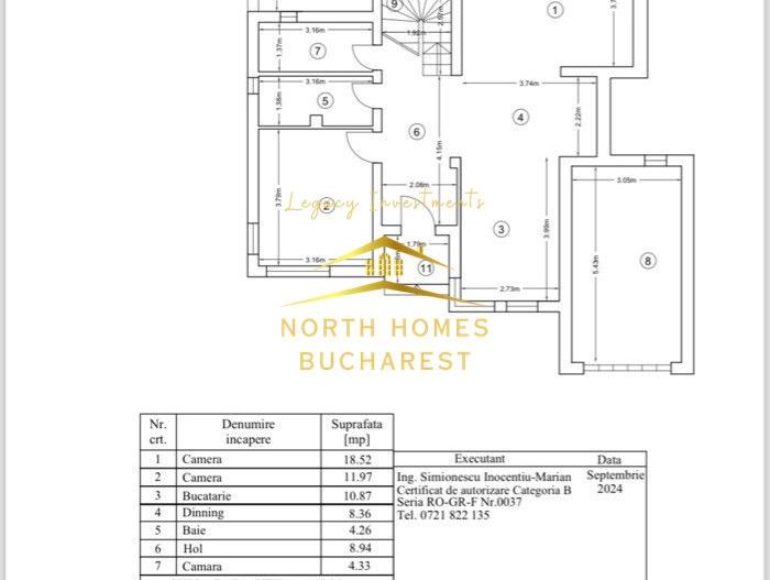 Vila 5 Camere + curte 400mp si 5 locuri parcare + Garaj - zona Pipera - Poză 12