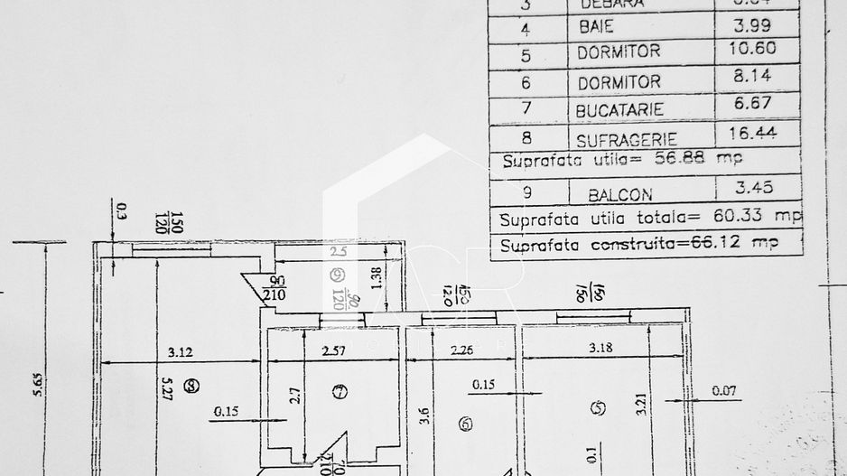 Apartament cu 3 camere, decomandat, zona 9 Mai - Poză 12