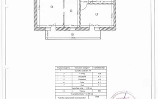 2 Camere Modern | Terasă 9 MP | Bloc 2021 | Comision 0% - Schiță 17