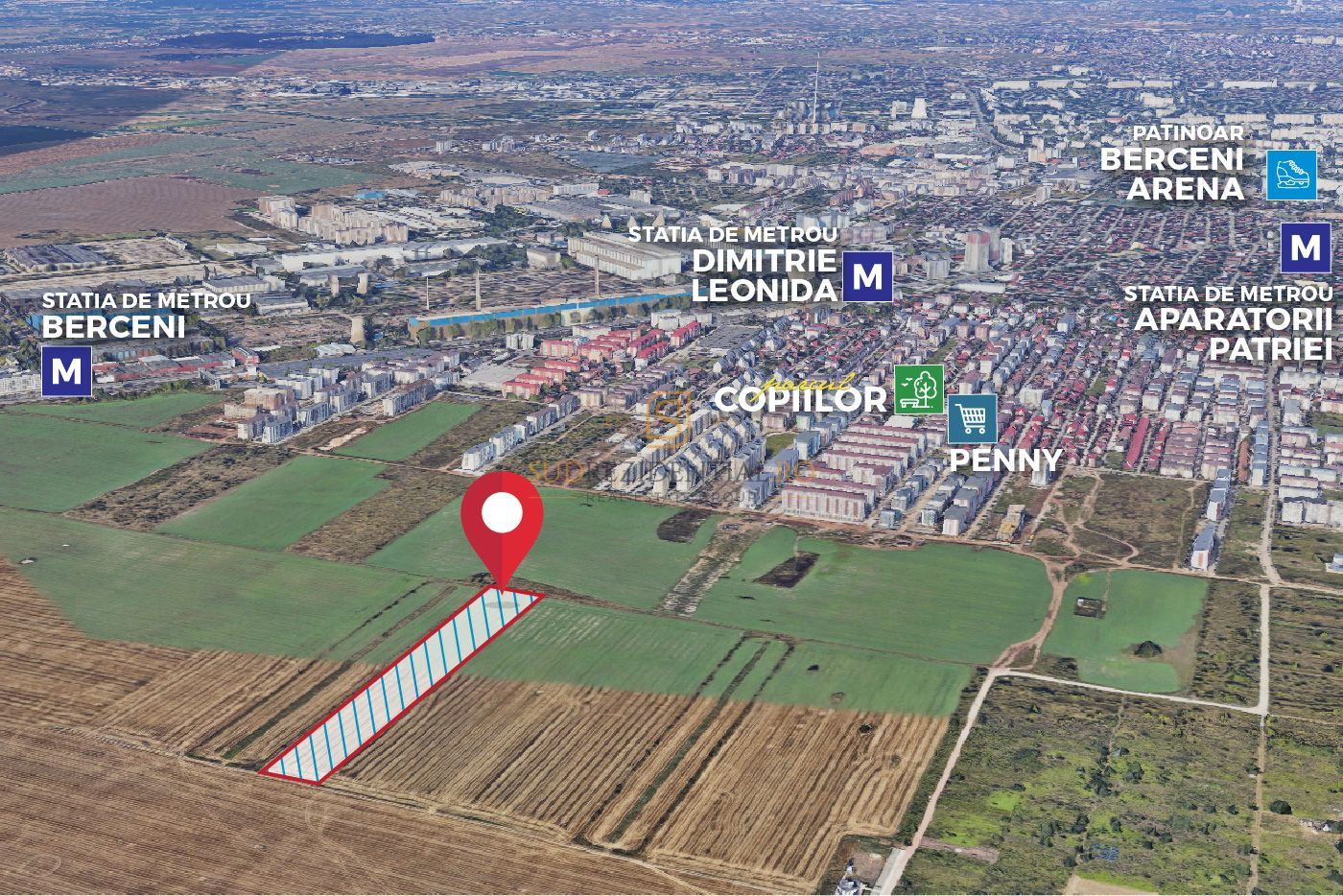 Lot de teren, Popesti-Leordeni, metrou Berceni, ideal investitie - Poză 1