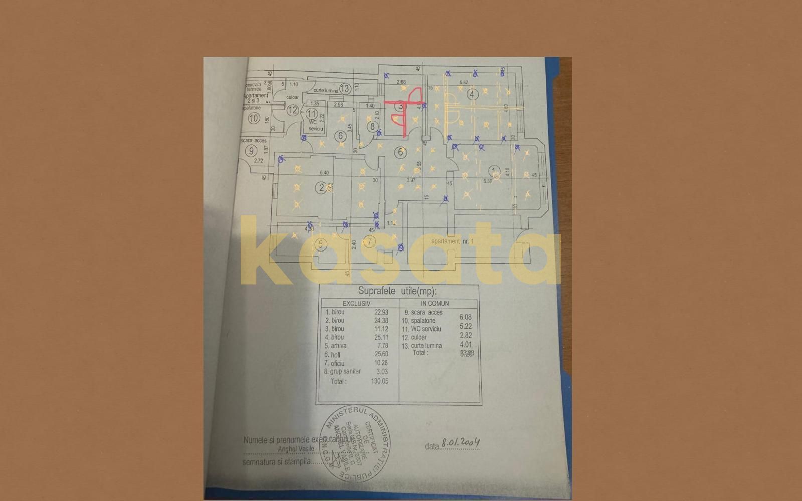 Apartament 5 camere | Dorobanți | Pretabil activități profesionale - Schiță 32