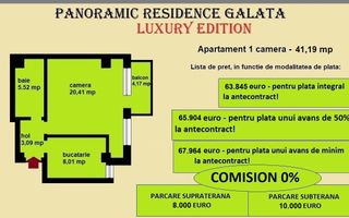 Apartament decomandat de vanzare in Iasi, Galata, 41,19 mp, bloc nou - Poză 2