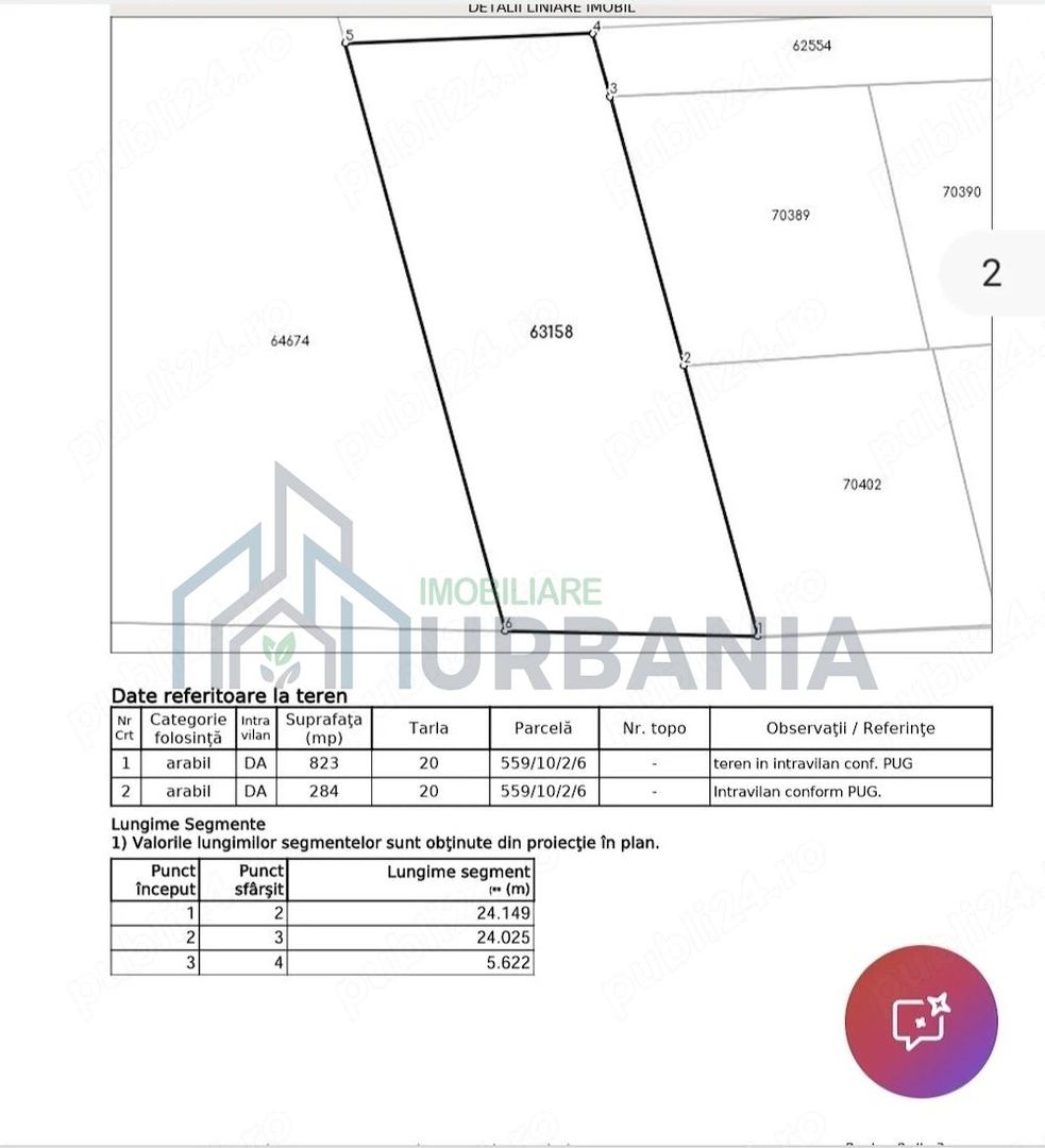 Vând teren intravilan 1100 mp - Poză 2
