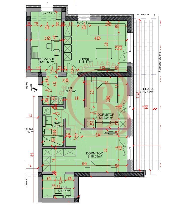 Apartament 3 camere Parcare Gratis Theodor Pallady 5min STB - Schiță 2