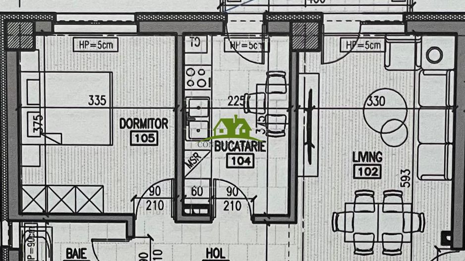 Apartament 2 camere, bloc nou, P+3, Ap.05, et.1, Bl.6 - CP2462206 - Poză 6