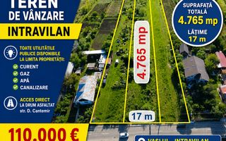 TEREN intravilan 5.000 mp, VASLUI - str. Dimitrie CANTEMIR; - Poză 1