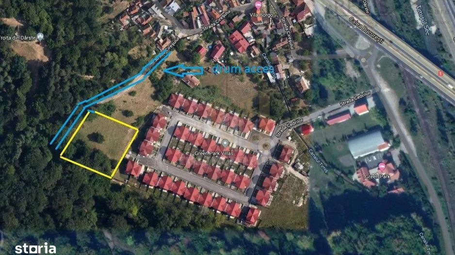 Teren intravilan Brasov Strada Ciresului 2900 mp - Poză 3
