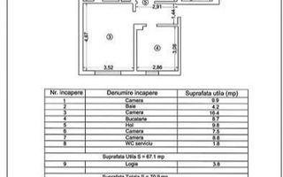 Apartament 4 camere Str. Eliberarii, zona Brick et3 - Poză 8