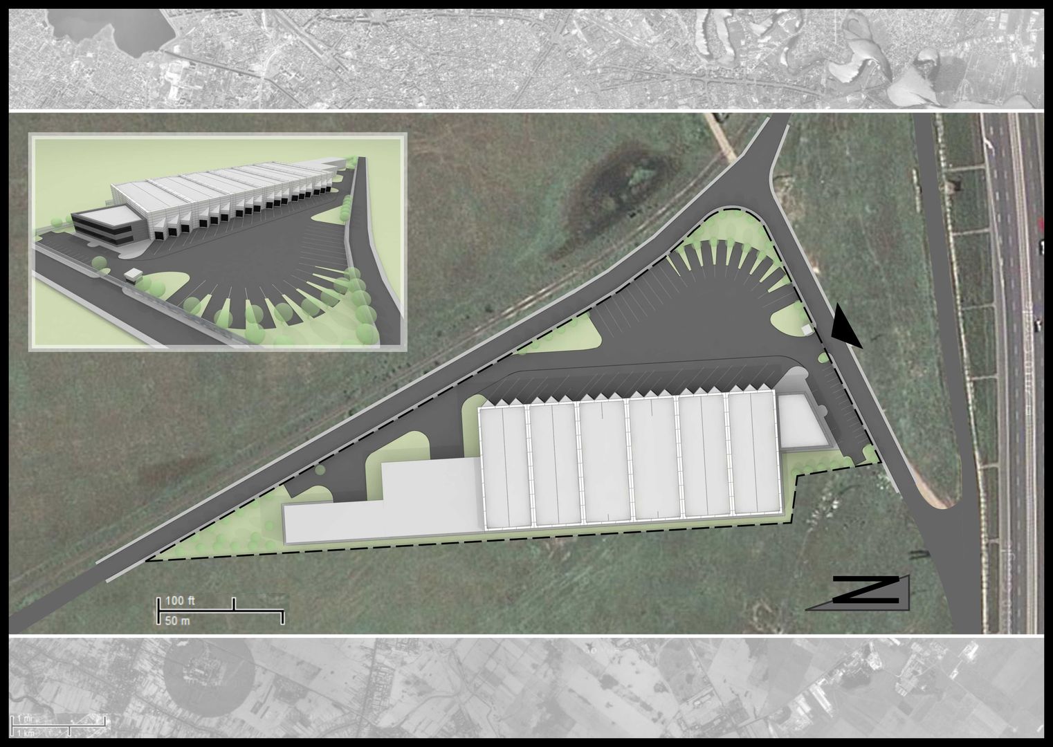 Teren 2Ha  Drumul Intre Tarlale - A2, pretabil hale + birou - Poză 4