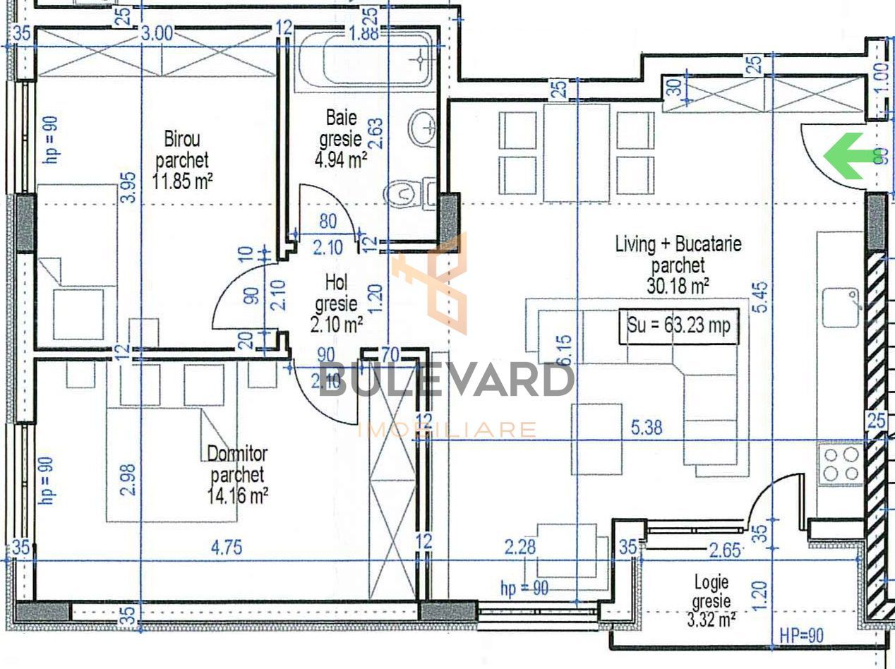 Comision 0! Apartament 3 camere, finisat, bloc nou calitativ! - Poză 8