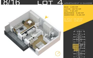 2 camere  Titan Pallady  Metrou Nicolae Teclu - Schiță 11