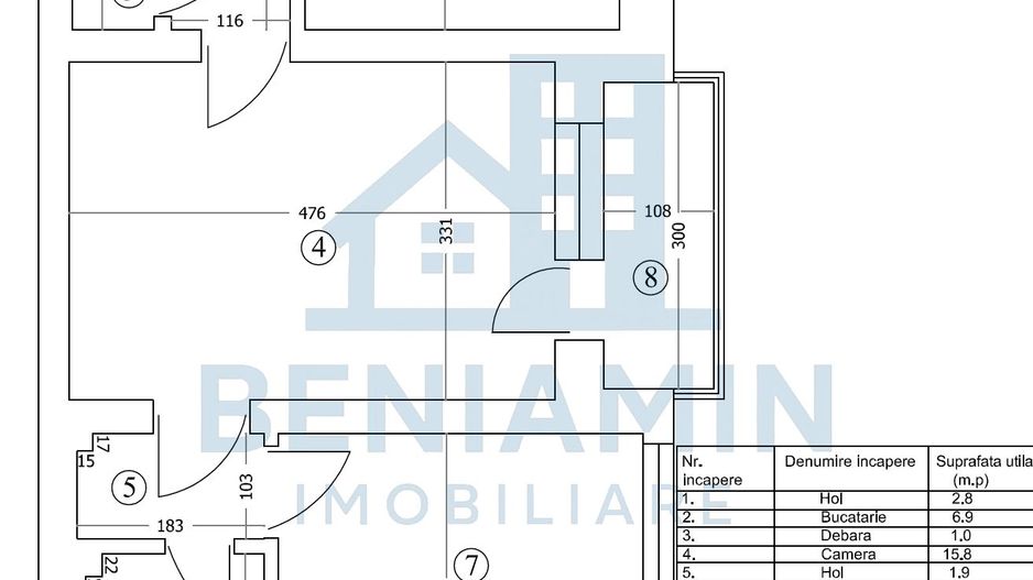 2 camere - etaj 1 - 47mp - Calea Bucuresti - Institut - Poză 7