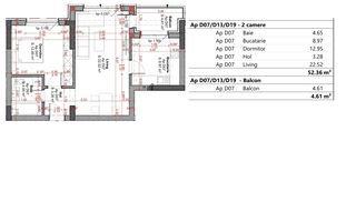 Decomandat Ansamblu premium Metrou Teclu Pallady ikea TVA 9% Comision0 - Schiță 6