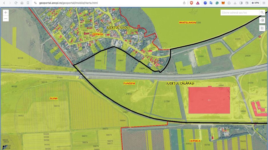 Teren intravilan 76.203 mp Fundulea Autostrada A2 - Poză 1