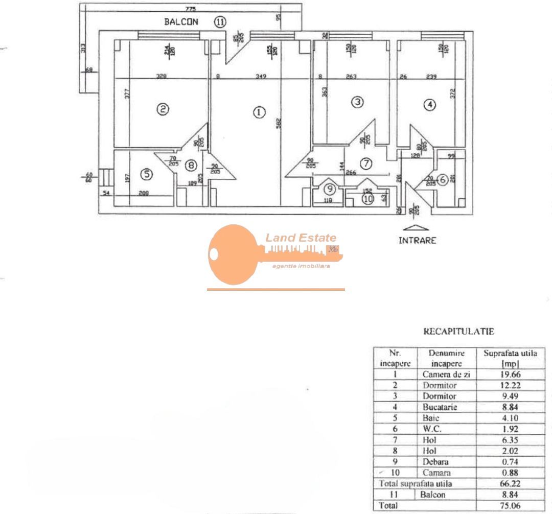 Apartament 3 camere – lângă Metrou Raul Doamnei – Drumul Taberei - Schiță 15
