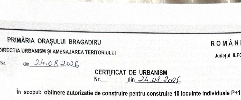 Bragadiru dubla deschidere Str. Crinului URBANISM CONSTRUIRE 10 CASE - Poză 9