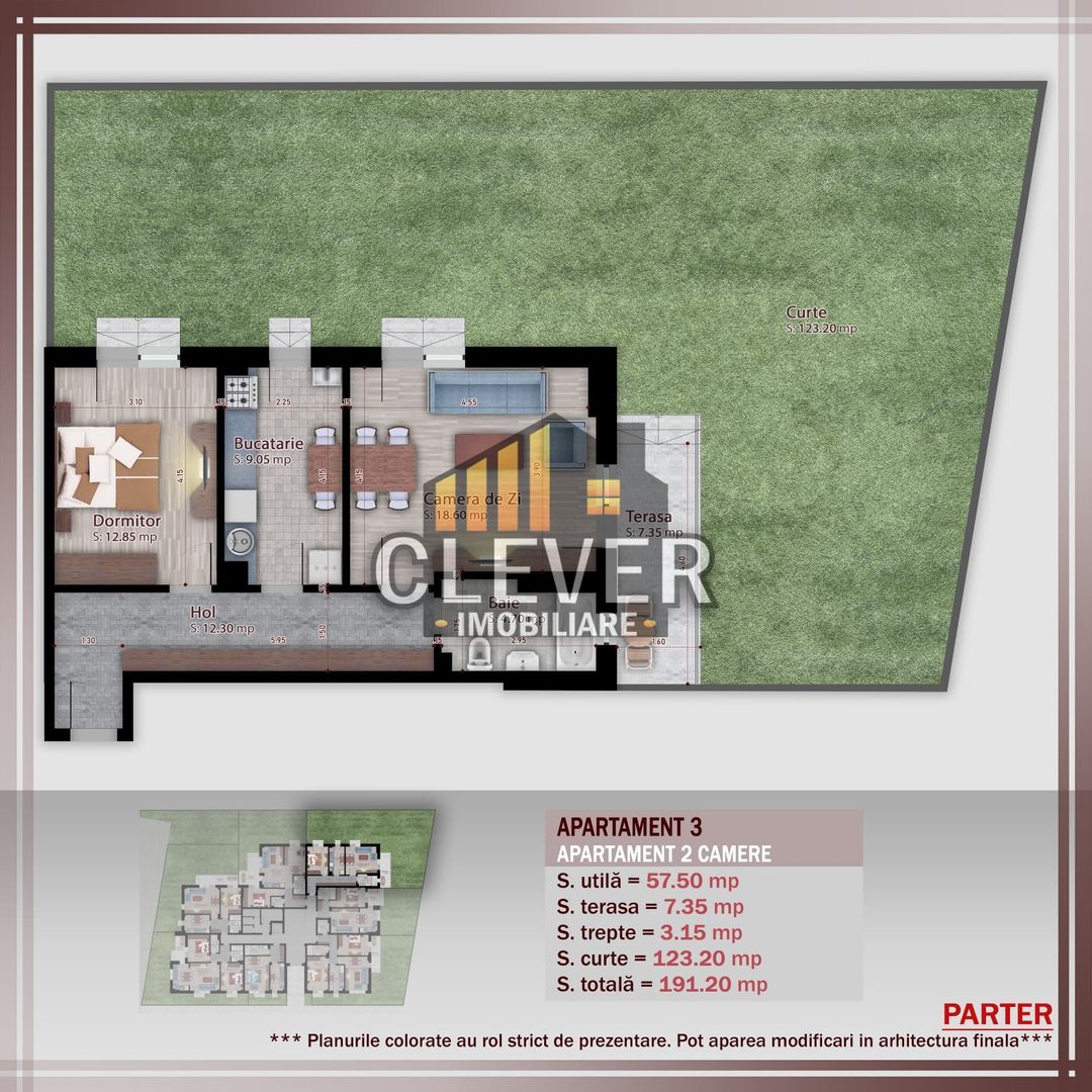 Apartament 2 camere cu gradina proprie 123 mp Metrou N Teclu - Schiță 8