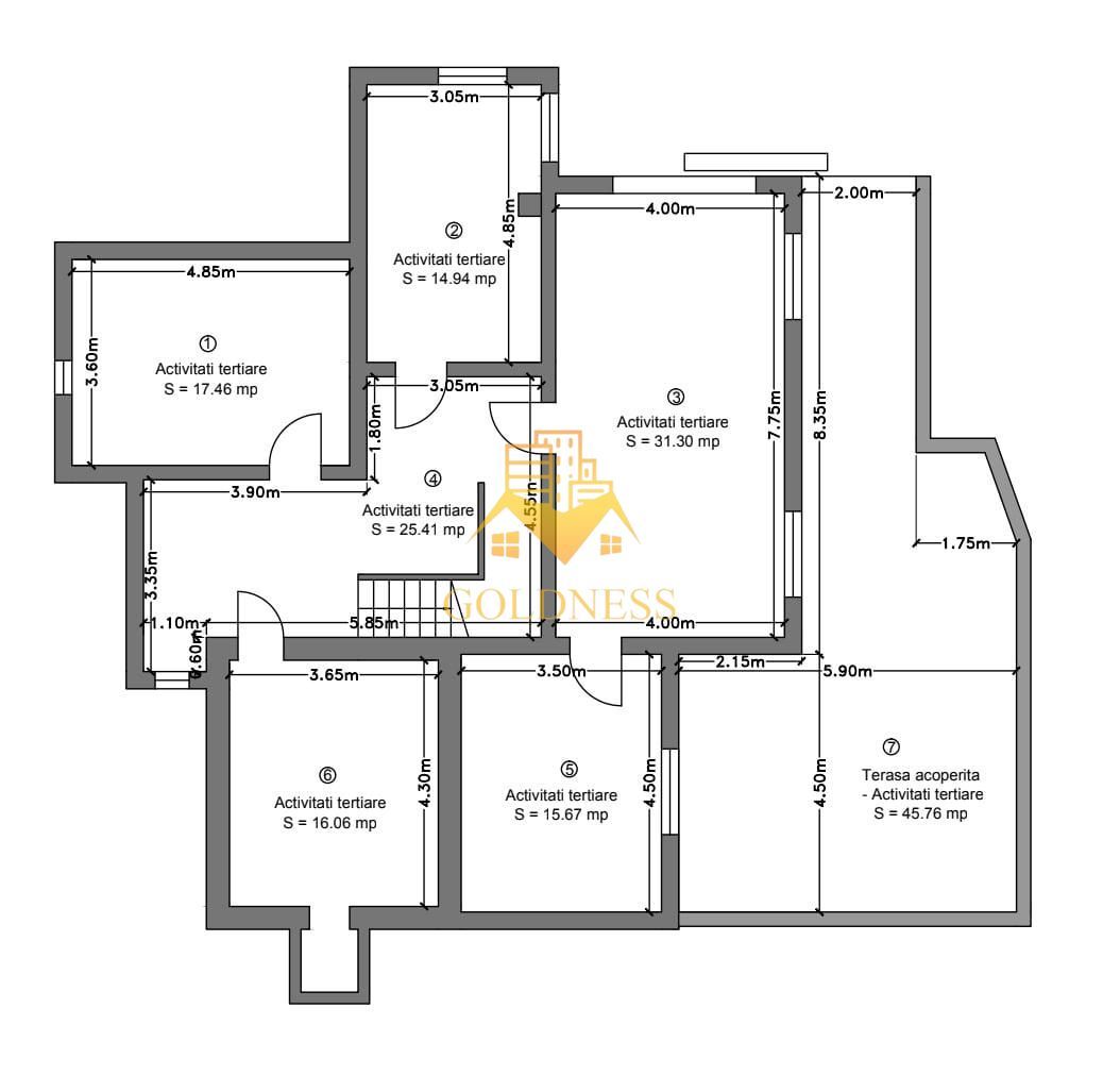 Casa cu teren 2000 m si front 35 ml in Buna Ziua, zona Grand Hotel It. - Poză 4