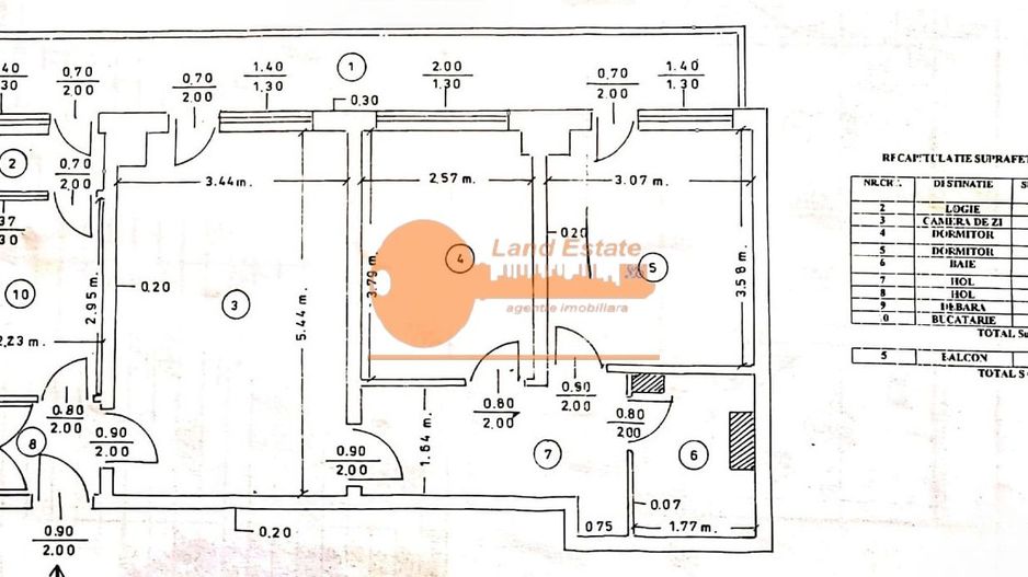 3 camere la aproximativ 300m de Metrou Lujerului - Schiță 15
