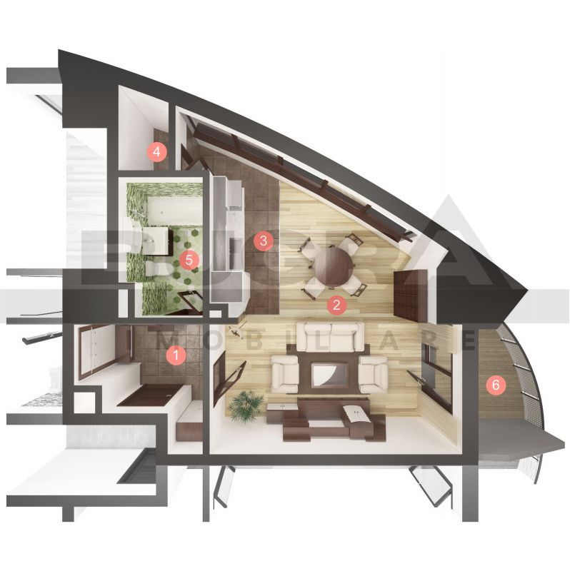 Apartament cu o camera, West City Tower - Poză 3