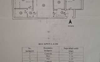 Apartament TĂTĂRAȘI SUD | 3 camere, semidecomandat, 52 mp total - Poză 10