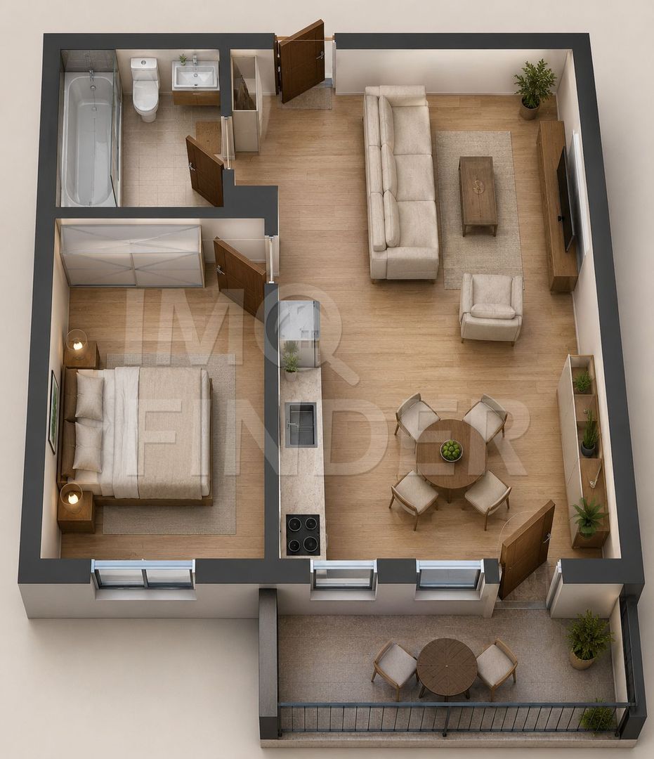 Apartament 2 camere premium | Imobil nou 2025 | Zona Vivo - Schiță 2