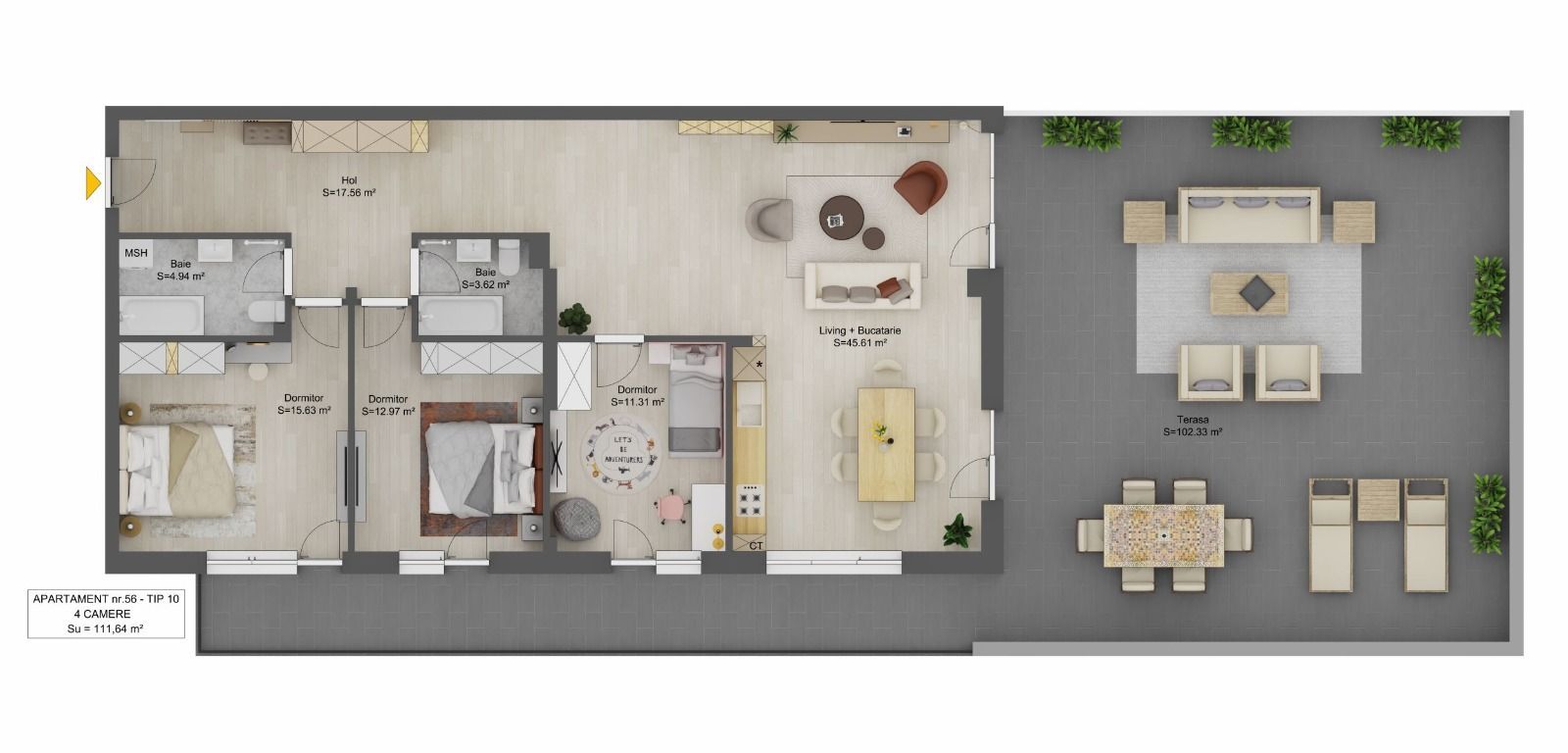 Penthouse 111mp  LA CHEIE, Sibiu - Schiță 9