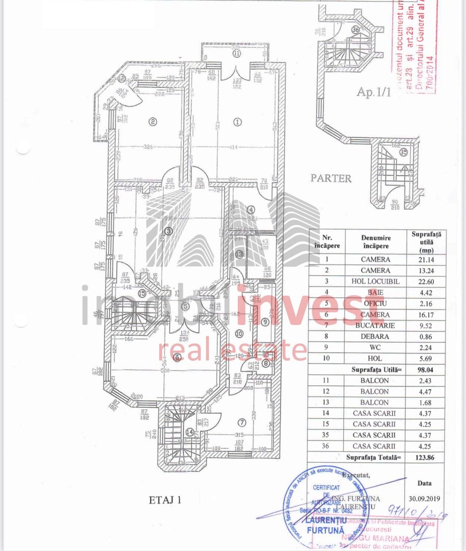 Vilă interbelică restaurată – Dorobanți Capitale 363 mp utili - Schiță 53