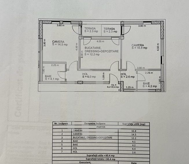 Apartament 2/3 camere finisat la cheie- Proiect nou - Poză 4