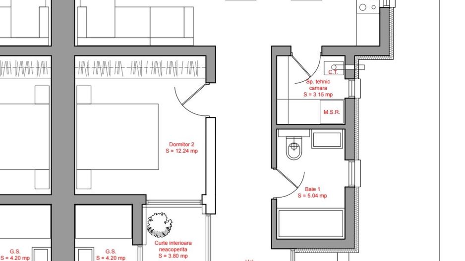 Duplex parter cu 4 camere - Poză 24