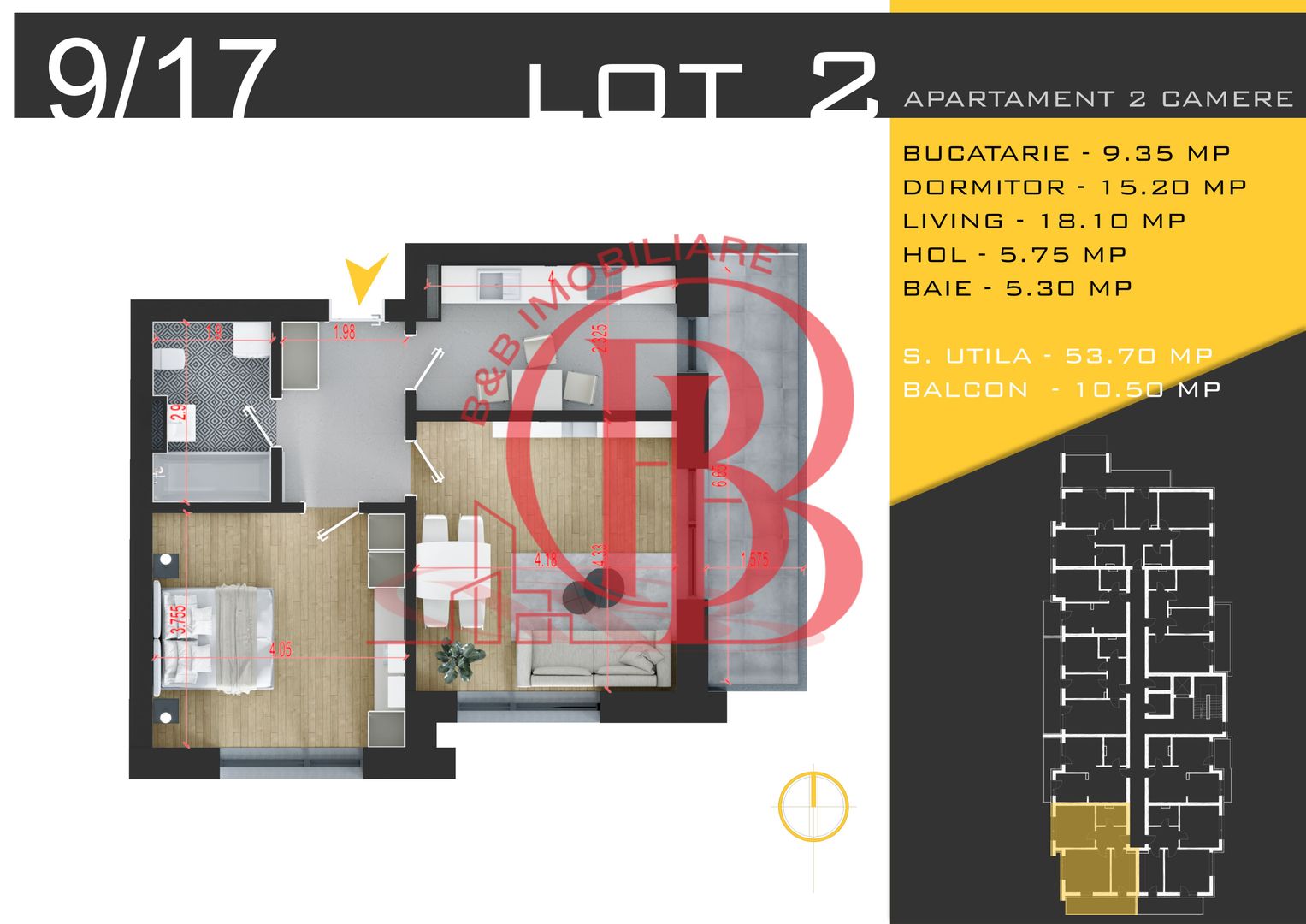 2 camere  Titan Pallady  Metrou Nicolae Teclu - Schiță 11