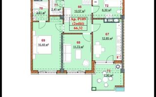 Vânzare, apartament, 2 camere, terasă, strada Grenoble, Botanica - Poză 2