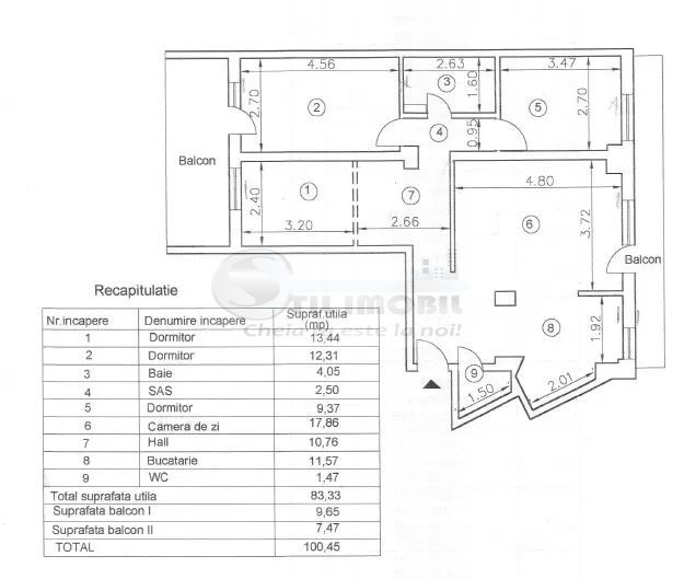 Hala Centrala - Palas - Apartament 4 camere ! - Poză 8