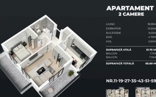 2 CAMERE | 2 minute de Metrou Berceni | Comision 0 % - Poză 5