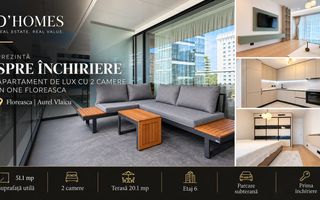 For Rent | Luxury 2-Room Apartment | 20 sqm Terrace | One Floreasca - Poză 1