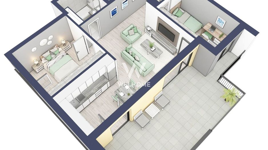 Apartament 3 camere si terasa superba acoperita  - Turnisor, Sibiu - Schiță 21