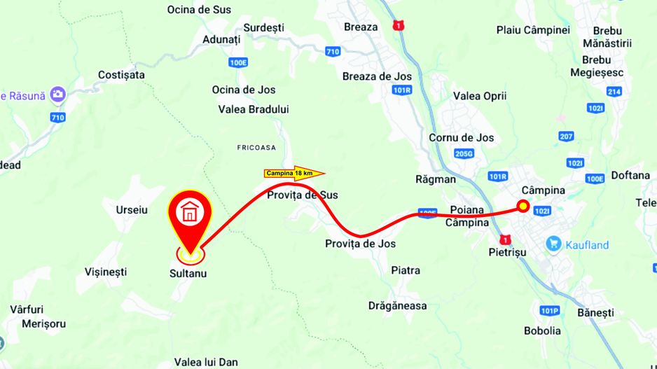 Teren 4044 mp, deschidere 60m, la 18 km de Campina, asfalt si curent - Poză 6