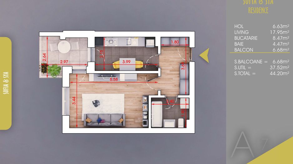 Garsoniera de inchiriat loc parcare inclus Titan Pallady 10 Min Metrou N.Teclu - Schiță 14