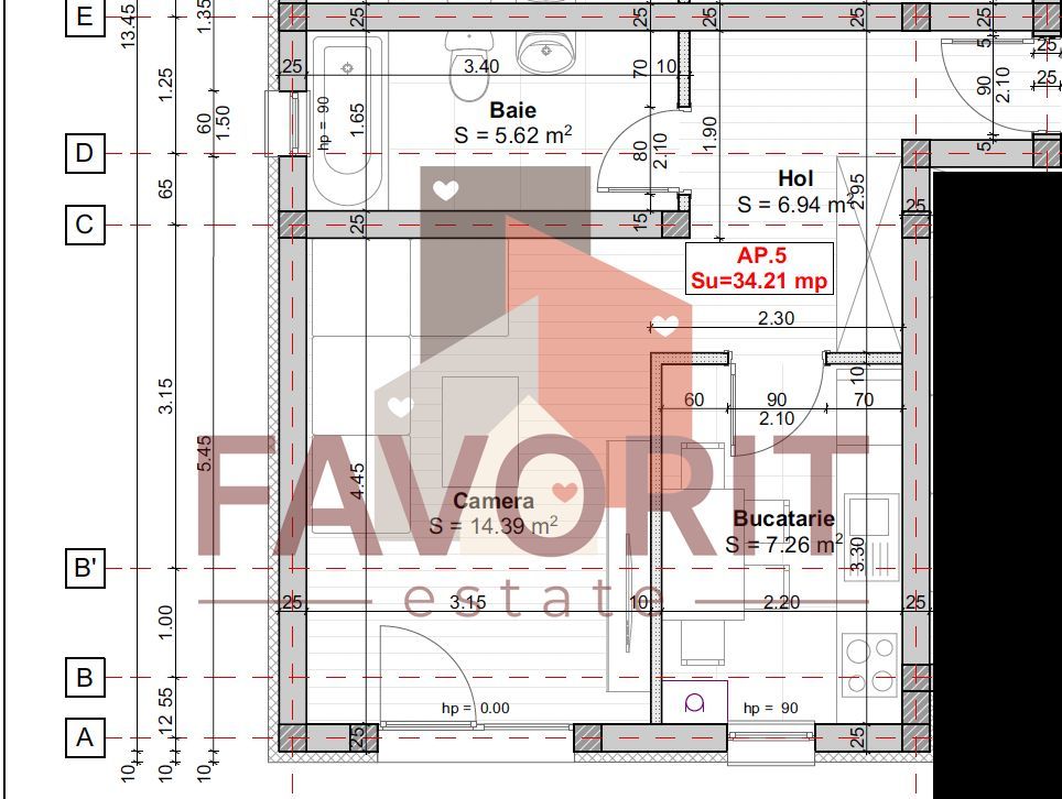 Decomandat. Disponibil imediat. Gradina proprie. Strada asfaltata - Schiță 9