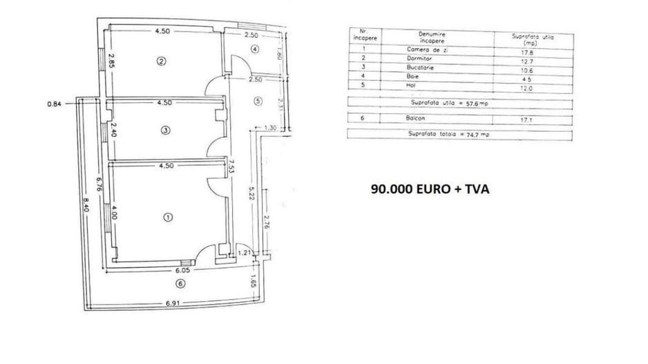 Apartament cu 2 camere, Cartierul Compozitorilor zona Lidl-Baba Novac - Poză 1