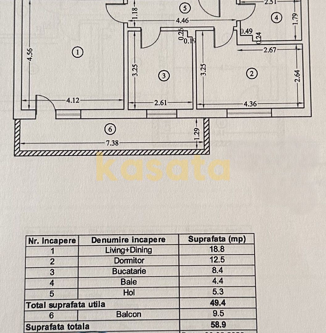 2 Camere 🏢 | Avangarde 📍 | Prima mutare 🔑STB aproape 🚌 - Schiță 6