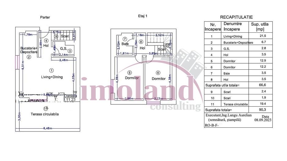 Apartament tip duplex - 3 camere - vanzare - Avalon Pipera - Schiță 16