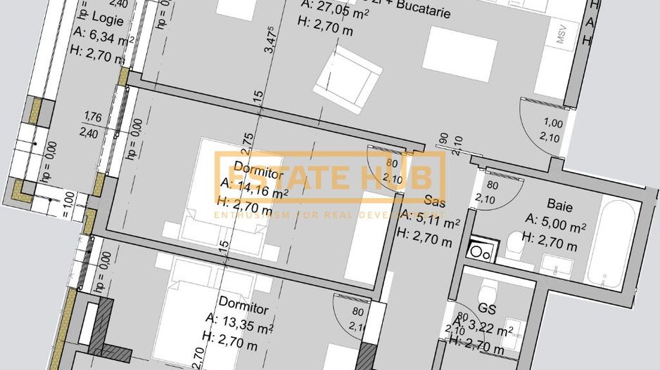 PRESALE Traian 44 | 3 camere premium | 0% comision - Poză 6