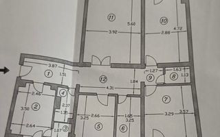 Apartament 4 camere | Bloc 1990 | 3 balcoane | Vedere panoramica - Schiță 21