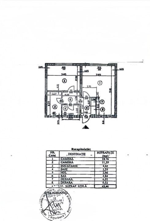 Apartament 2 camere Sala Palatului | Calea Victoriei - Schiță 11