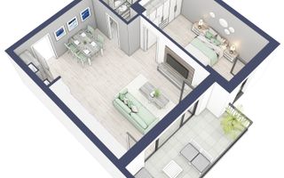 Apartament 2 camere | Balcon 10.7 mp | Etaj 3 | Turnisor - Poză 5